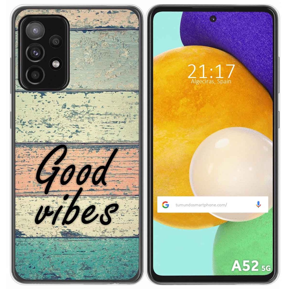 Funda Gel Tpu para Samsung Galaxy A52 / A52 5G / A52s 5G diseño Madera 01 Dibujos