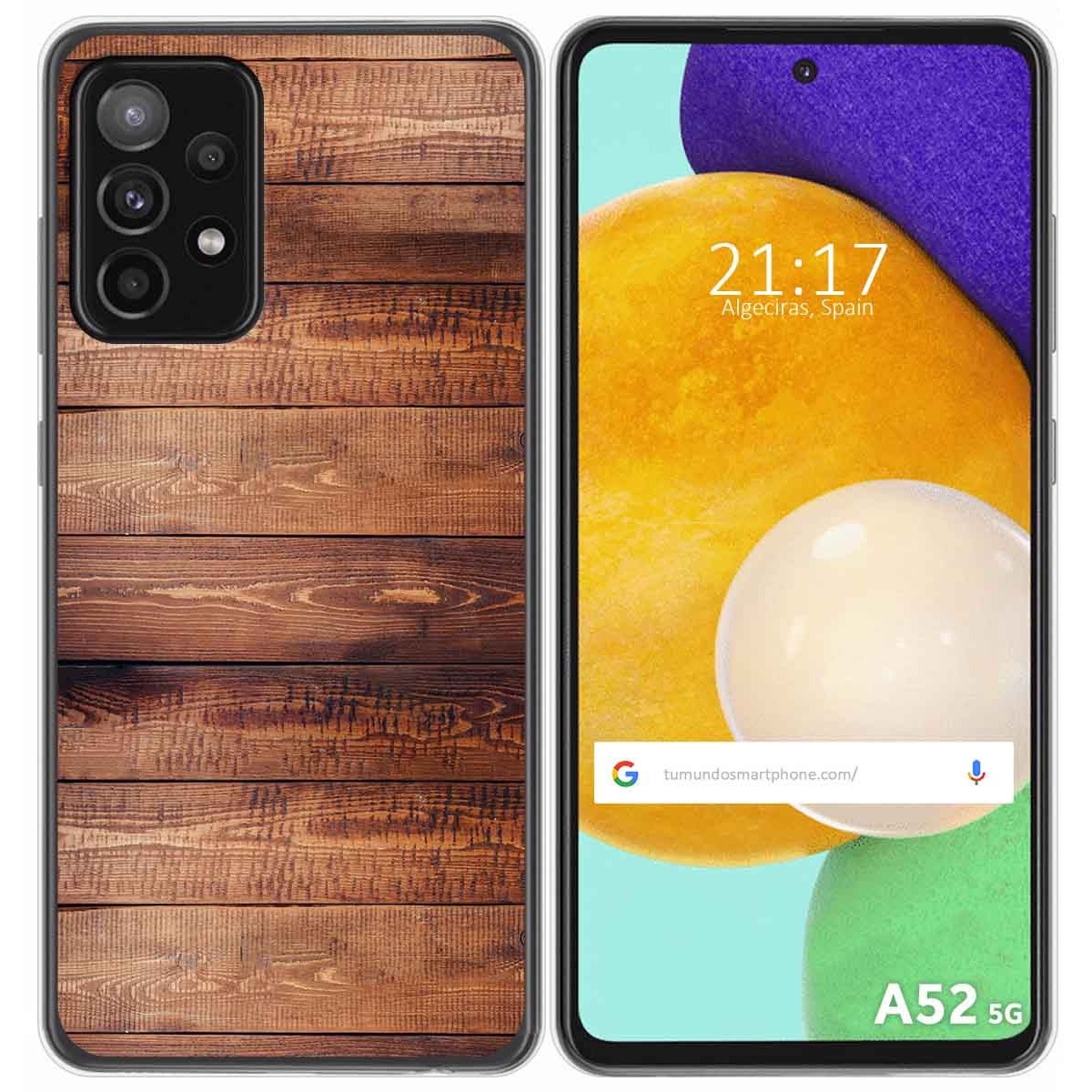 Funda Gel Tpu para Samsung Galaxy A52 / A52 5G / A52s 5G diseño Madera 02 Dibujos