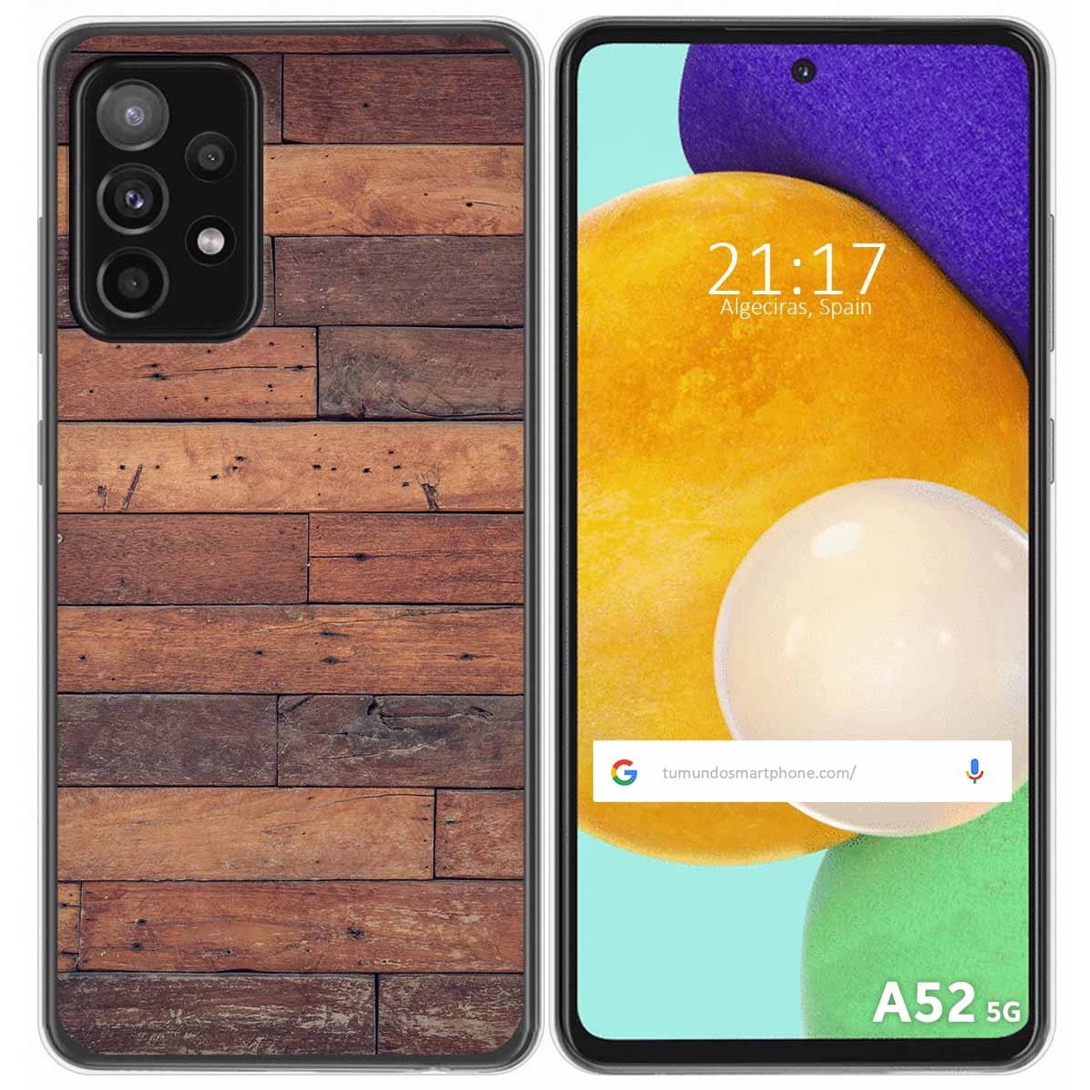 Funda Gel Tpu para Samsung Galaxy A52 / A52 5G / A52s 5G diseño Madera 03 Dibujos