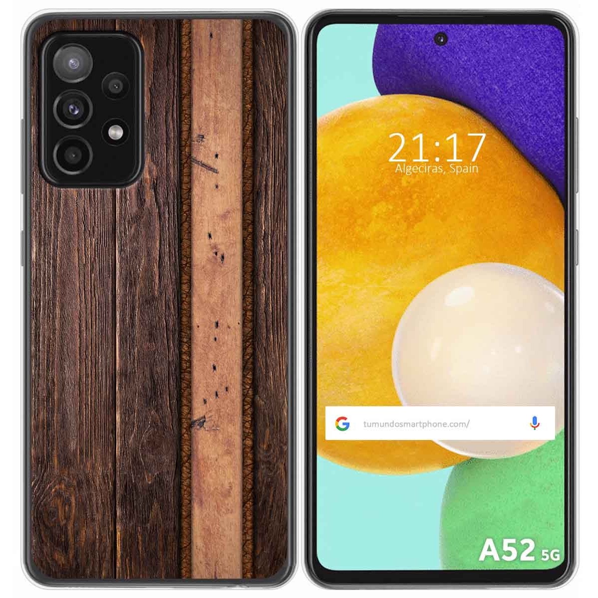 Funda Gel Tpu para Samsung Galaxy A52 / A52 5G / A52s 5G diseño Madera 05 Dibujos