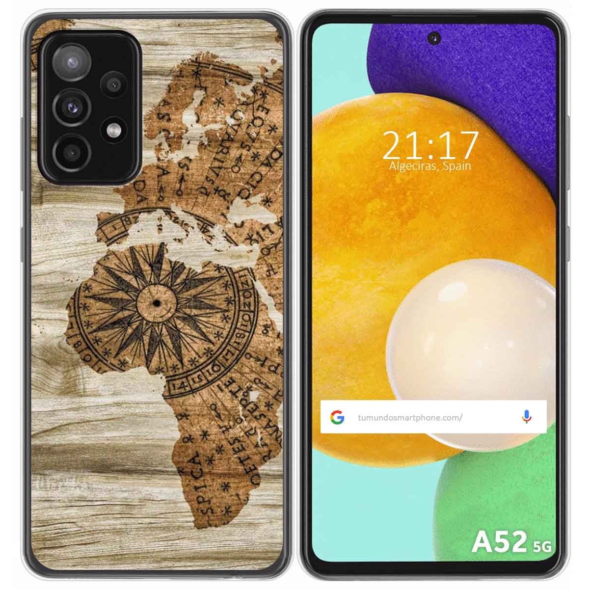 Funda Gel Tpu para Samsung Galaxy A52 / A52 5G / A52s 5G diseño Madera 07 Dibujos