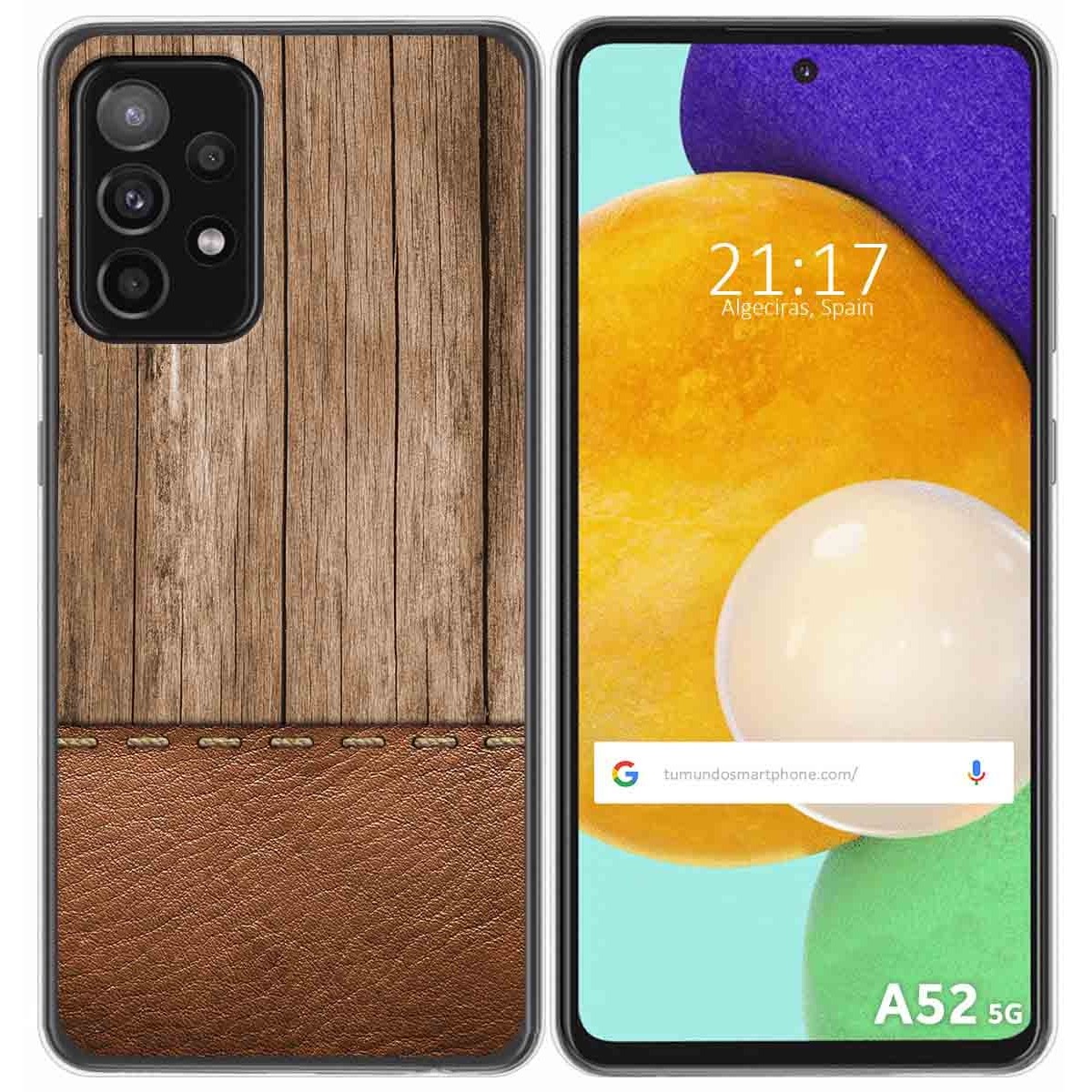 Funda Gel Tpu para Samsung Galaxy A52 / A52 5G / A52s 5G diseño Madera 09 Dibujos