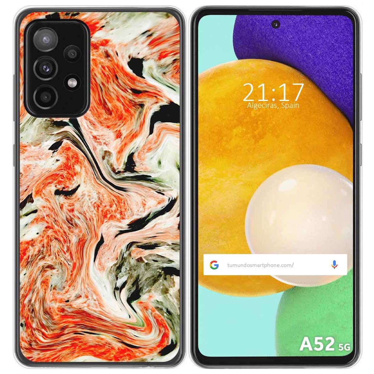 Funda Gel Tpu para Samsung Galaxy A52 / A52 5G / A52s 5G diseño Mármol 12 Dibujos
