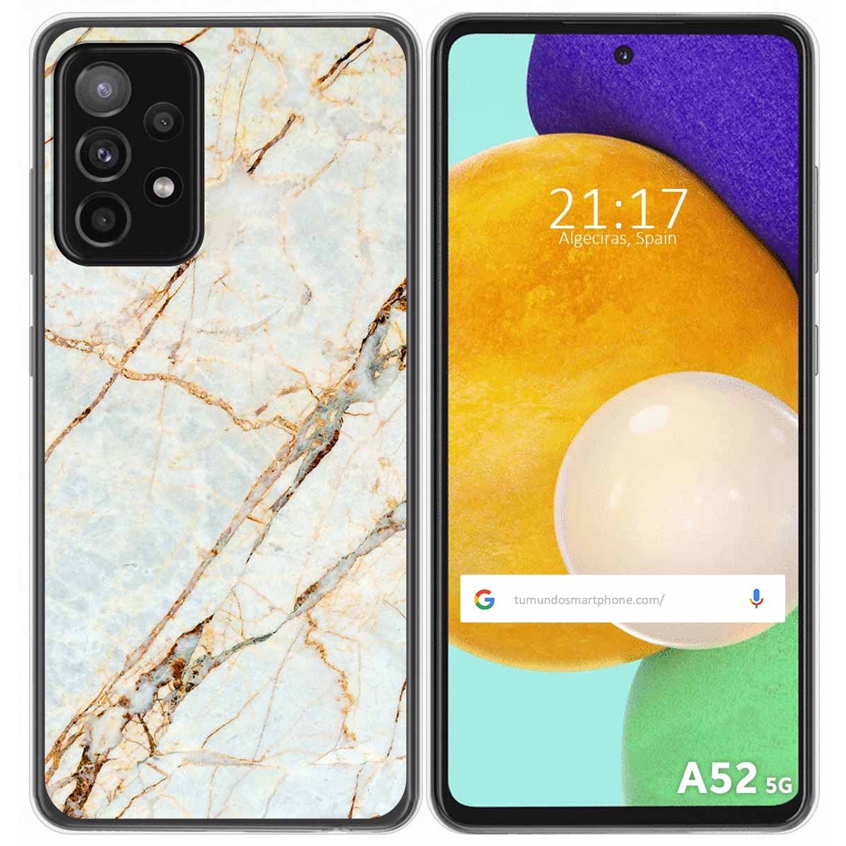 Funda Gel Tpu para Samsung Galaxy A52 / A52 5G / A52s 5G diseño Mármol 13 Dibujos