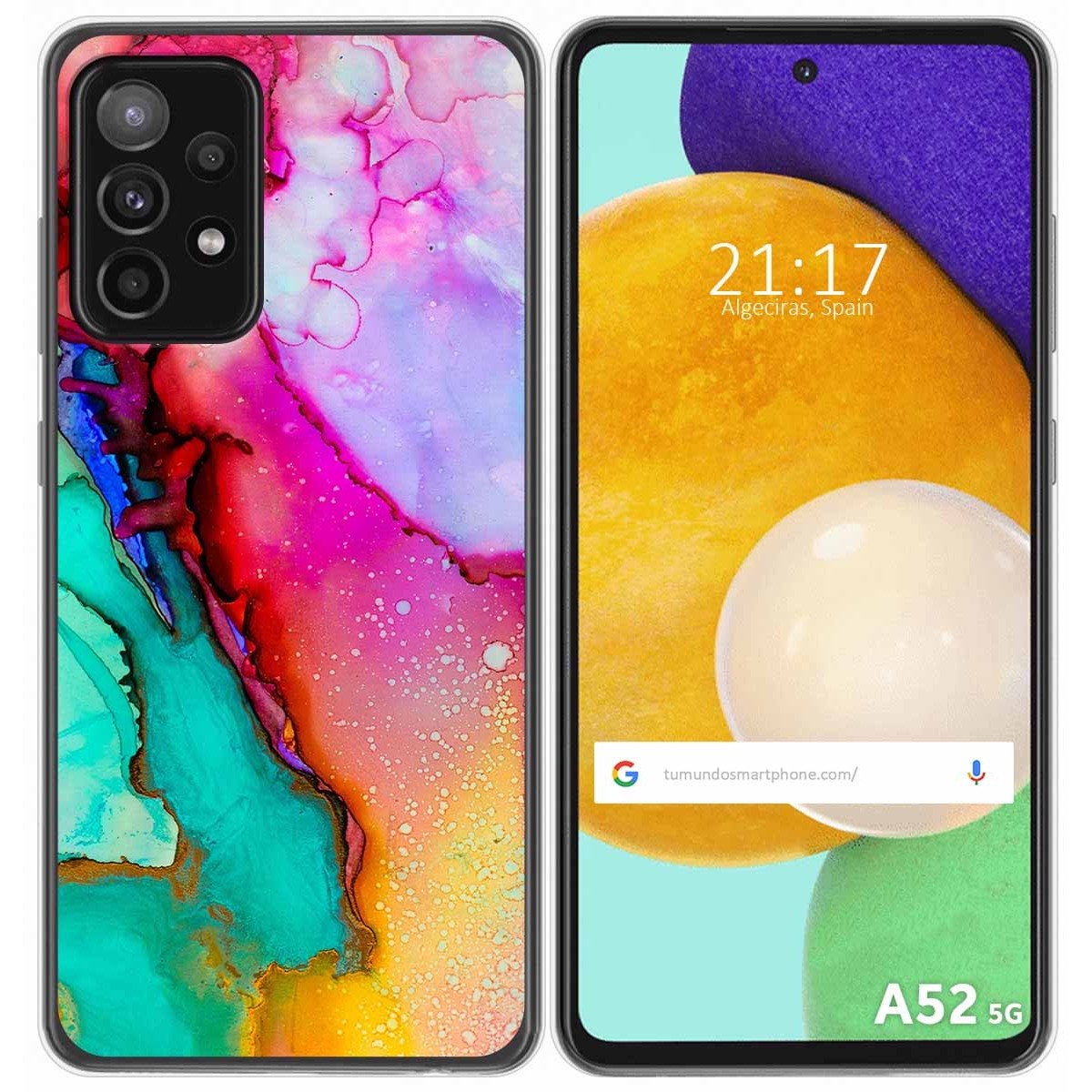 Funda Gel Tpu para Samsung Galaxy A52 / A52 5G / A52s 5G diseño Mármol 15 Dibujos