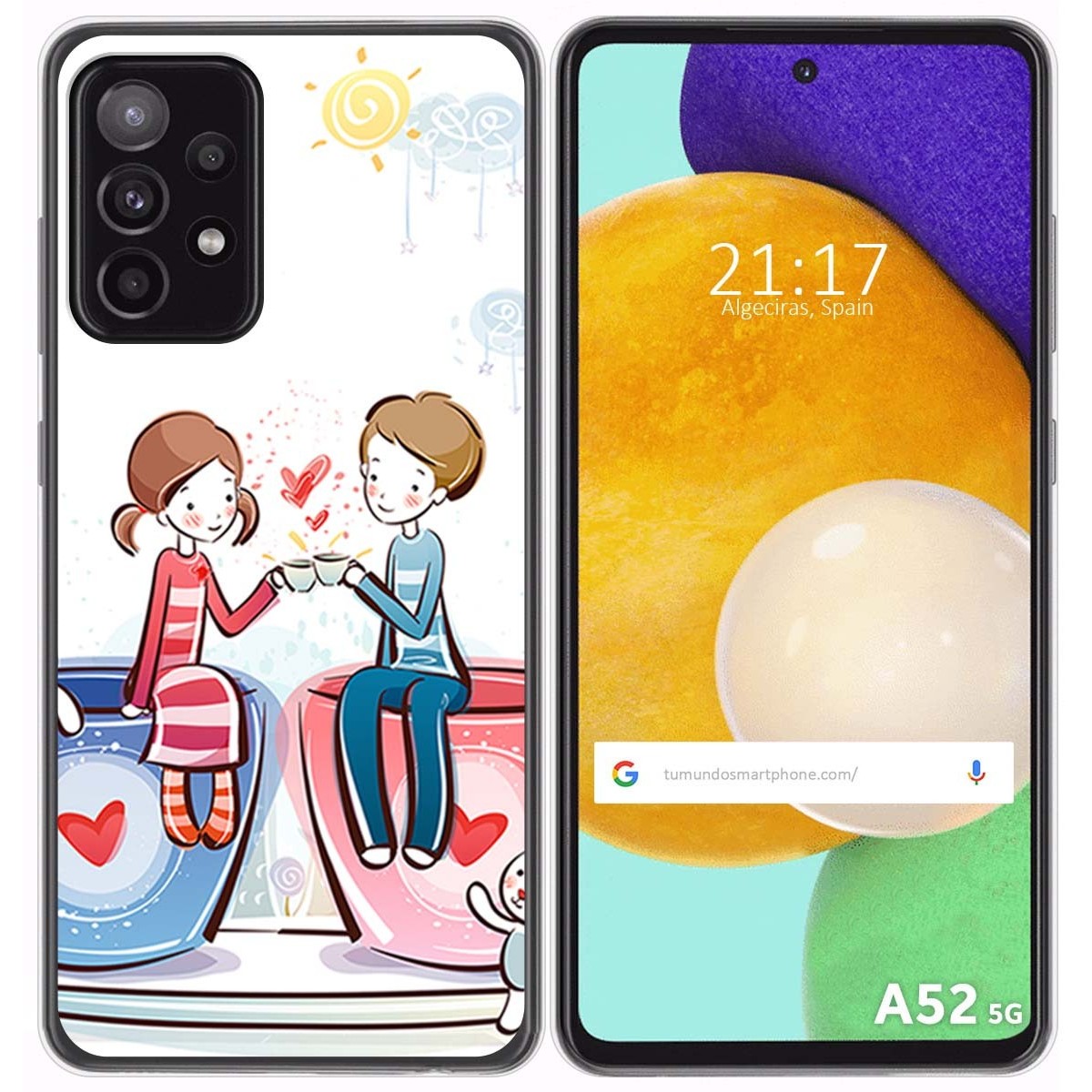 Funda Gel Tpu para Samsung Galaxy A52 / A52 5G / A52s 5G diseño Café Dibujos