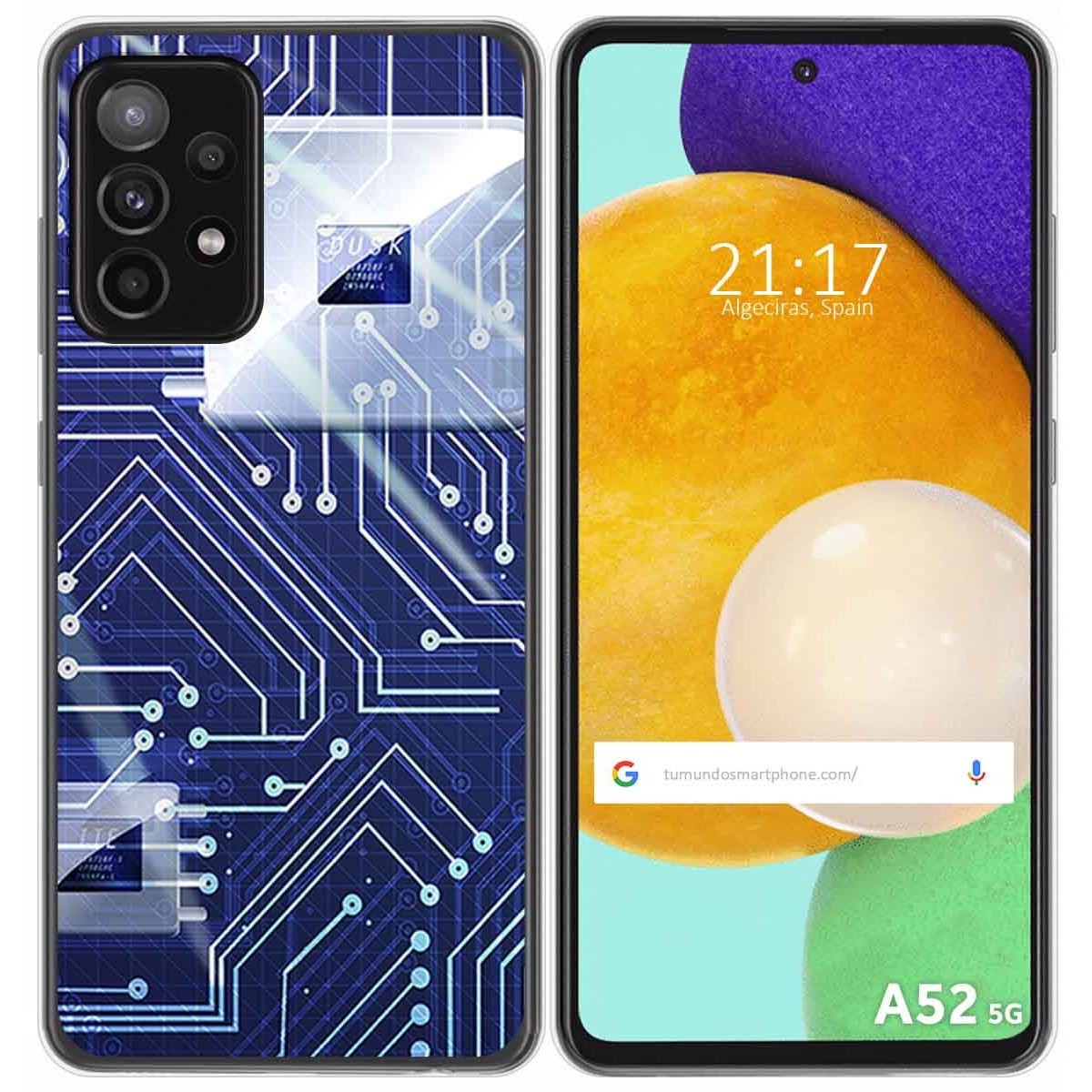 Funda Gel Tpu para Samsung Galaxy A52 / A52 5G / A52s 5G diseño Circuito Dibujos