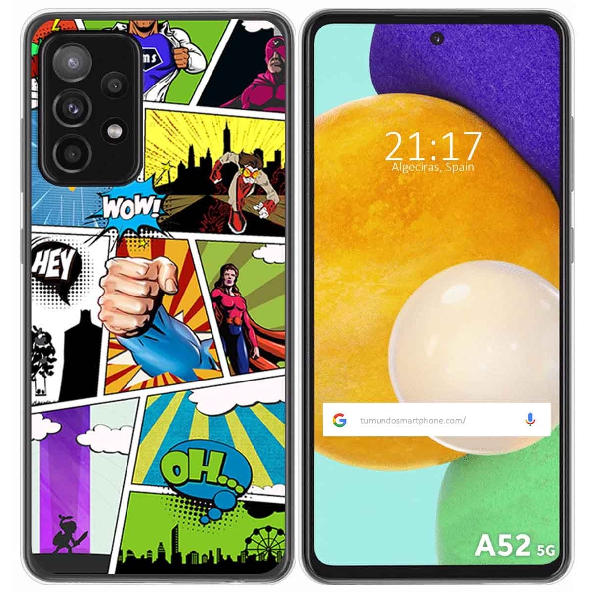 Funda Gel Tpu para Samsung Galaxy A52 / A52 5G / A52s 5G diseño Comic Dibujos
