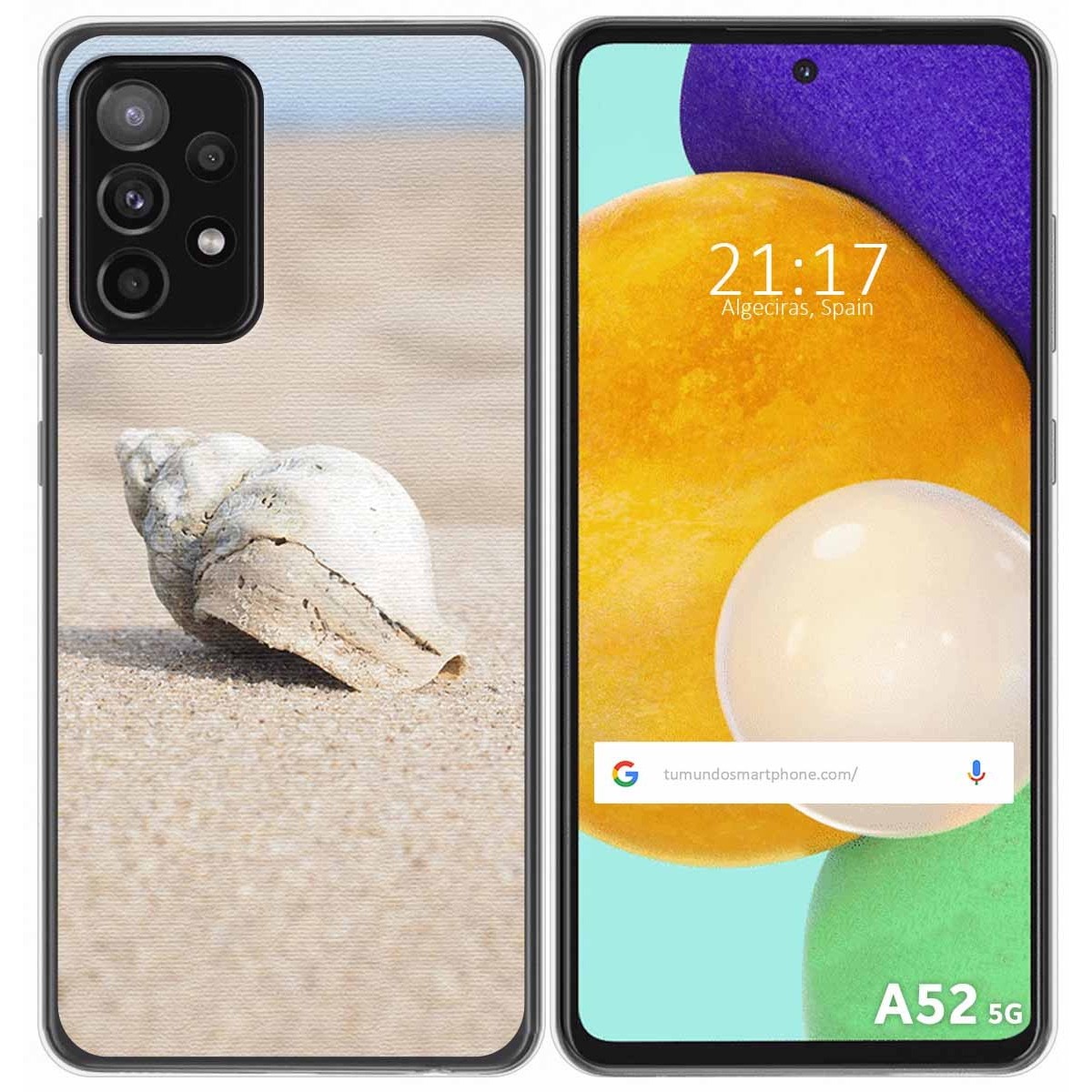 Funda Gel Tpu para Samsung Galaxy A52 / A52 5G / A52s 5G diseño Concha Dibujos
