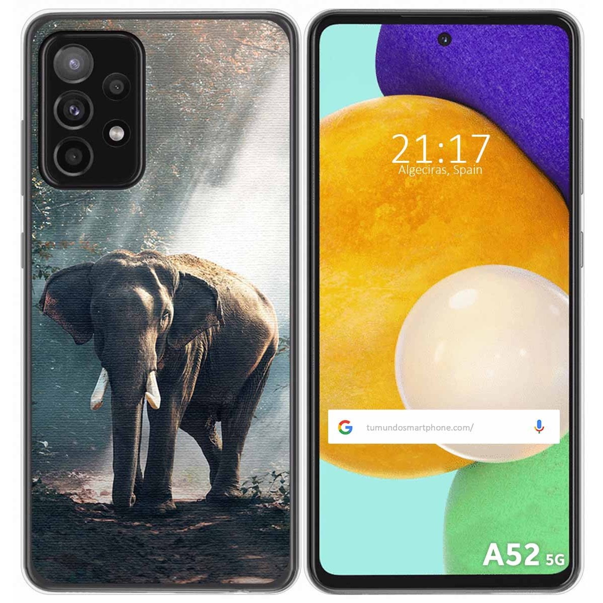 Funda Gel Tpu para Samsung Galaxy A52 / A52 5G / A52s 5G diseño Elefante Dibujos