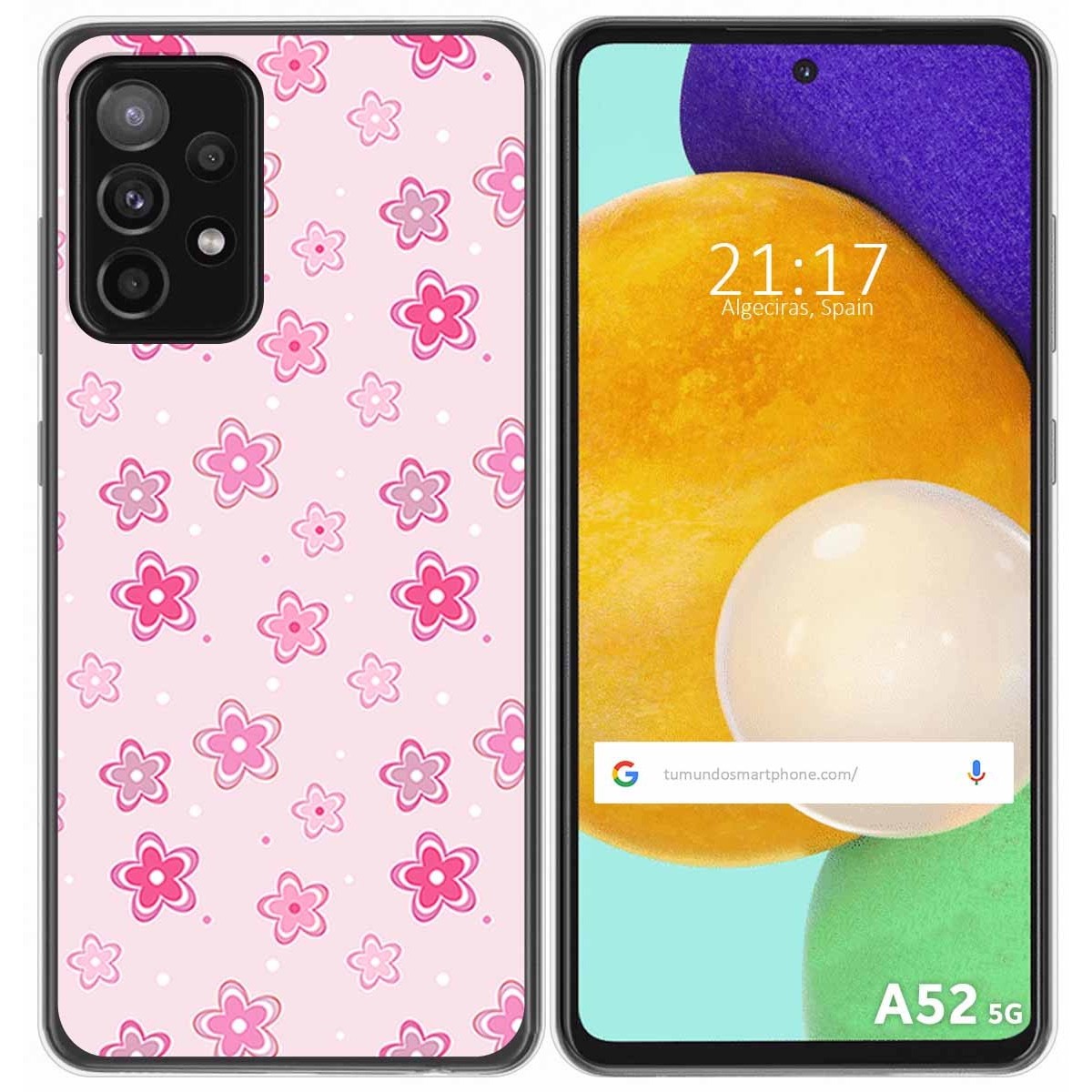 Funda Gel Tpu para Samsung Galaxy A52 / A52 5G / A52s 5G diseño Flores Dibujos
