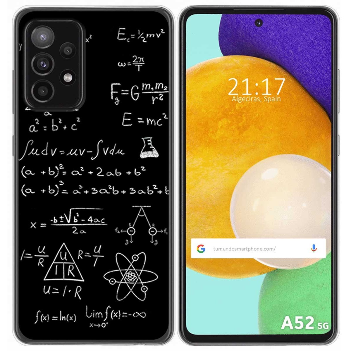 Funda Gel Tpu para Samsung Galaxy A52 / A52 5G / A52s 5G diseño Formulas Dibujos