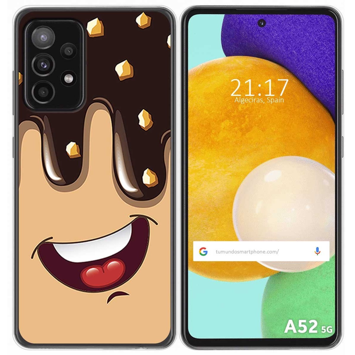 Funda Gel Tpu para Samsung Galaxy A52 / A52 5G / A52s 5G diseño Helado Chocolate Dibujos