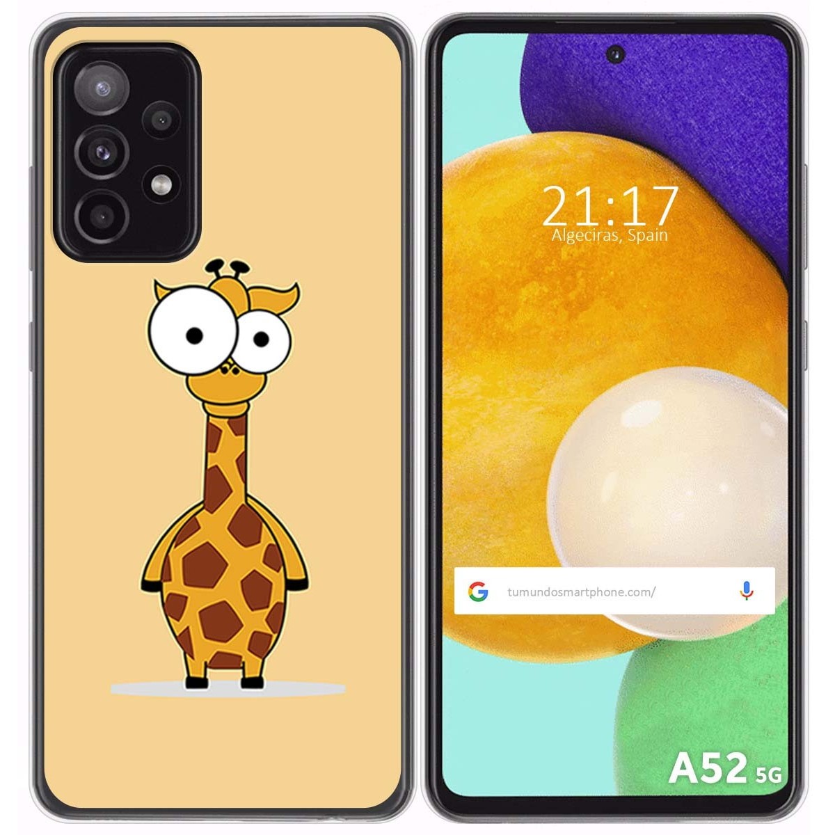 Funda Gel Tpu para Samsung Galaxy A52 / A52 5G / A52s 5G diseño Jirafa Dibujos