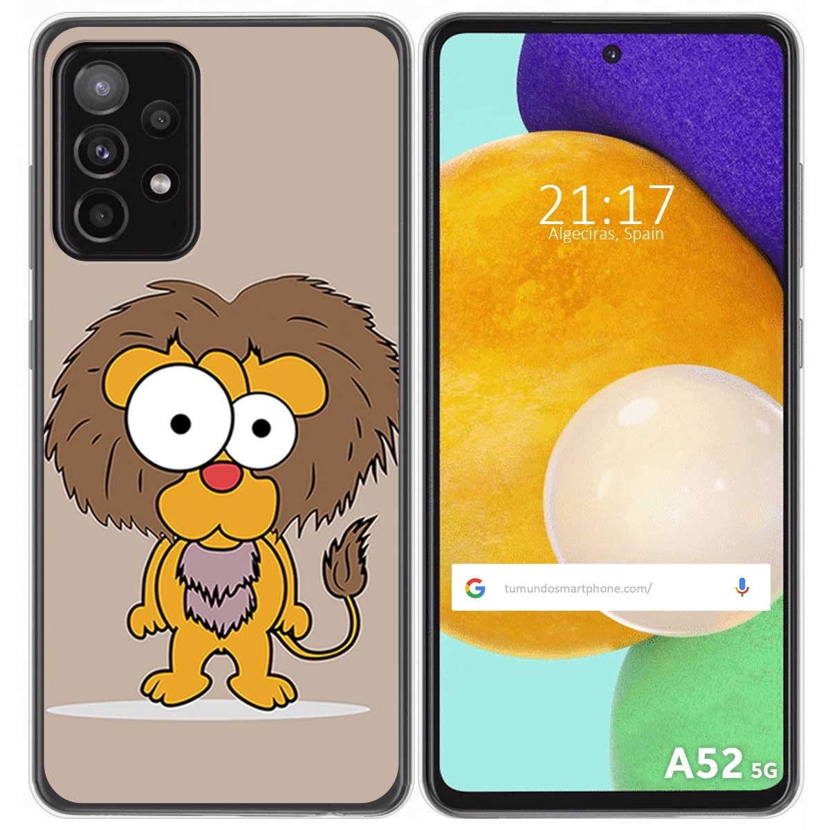 Funda Gel Tpu para Samsung Galaxy A52 / A52 5G / A52s 5G diseño Leon Dibujos
