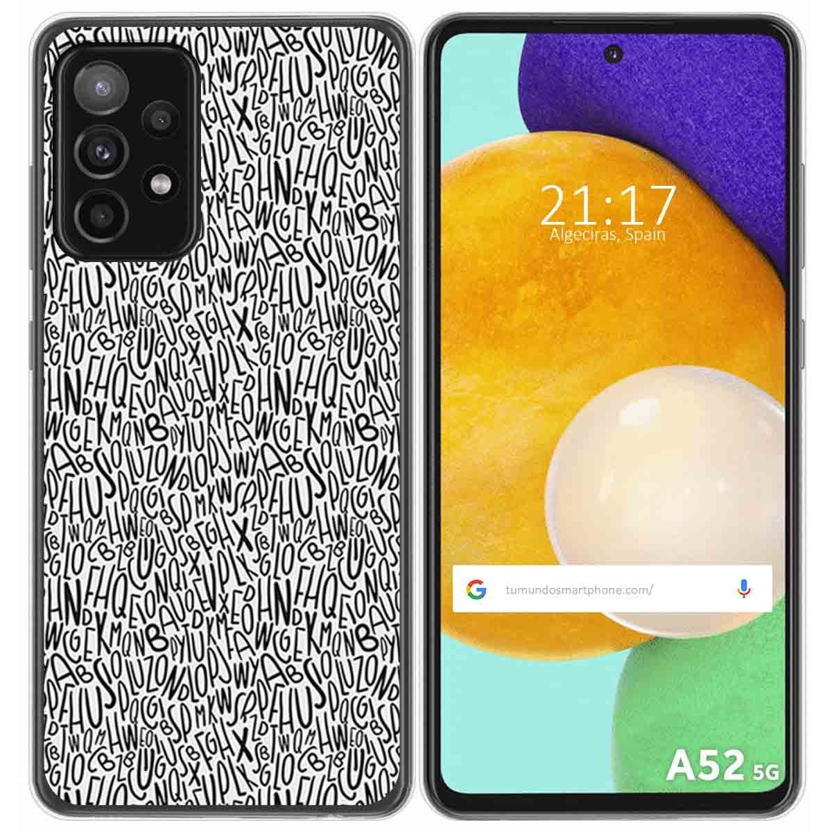 Funda Gel Tpu para Samsung Galaxy A52 / A52 5G / A52s 5G diseño Letras Dibujos