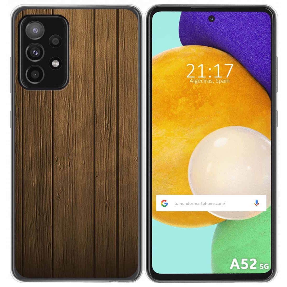 Funda Gel Tpu para Samsung Galaxy A52 / A52 5G / A52s 5G diseño Madera Dibujos