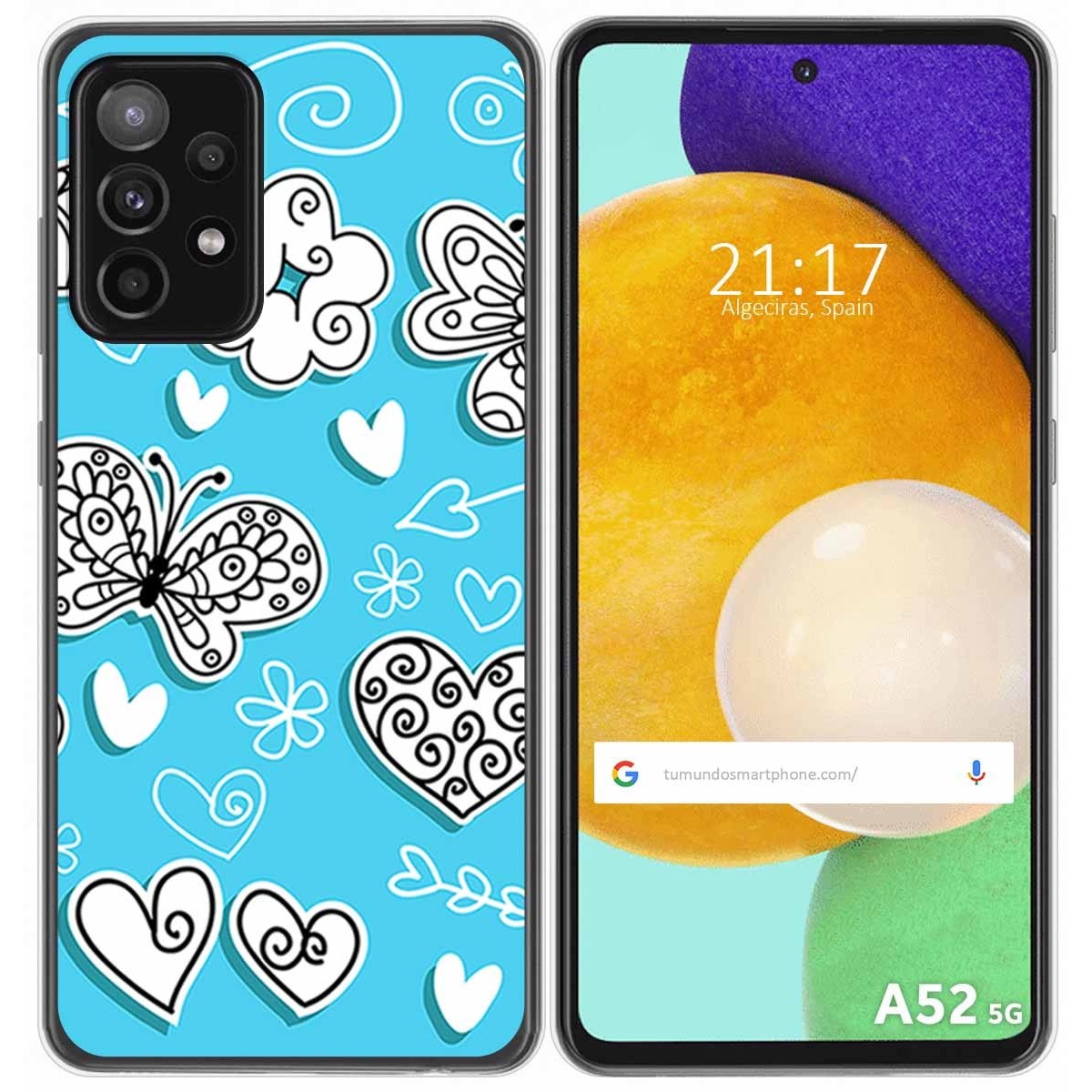 Funda Gel Tpu para Samsung Galaxy A52 / A52 5G / A52s 5G diseño Mariposas Dibujos