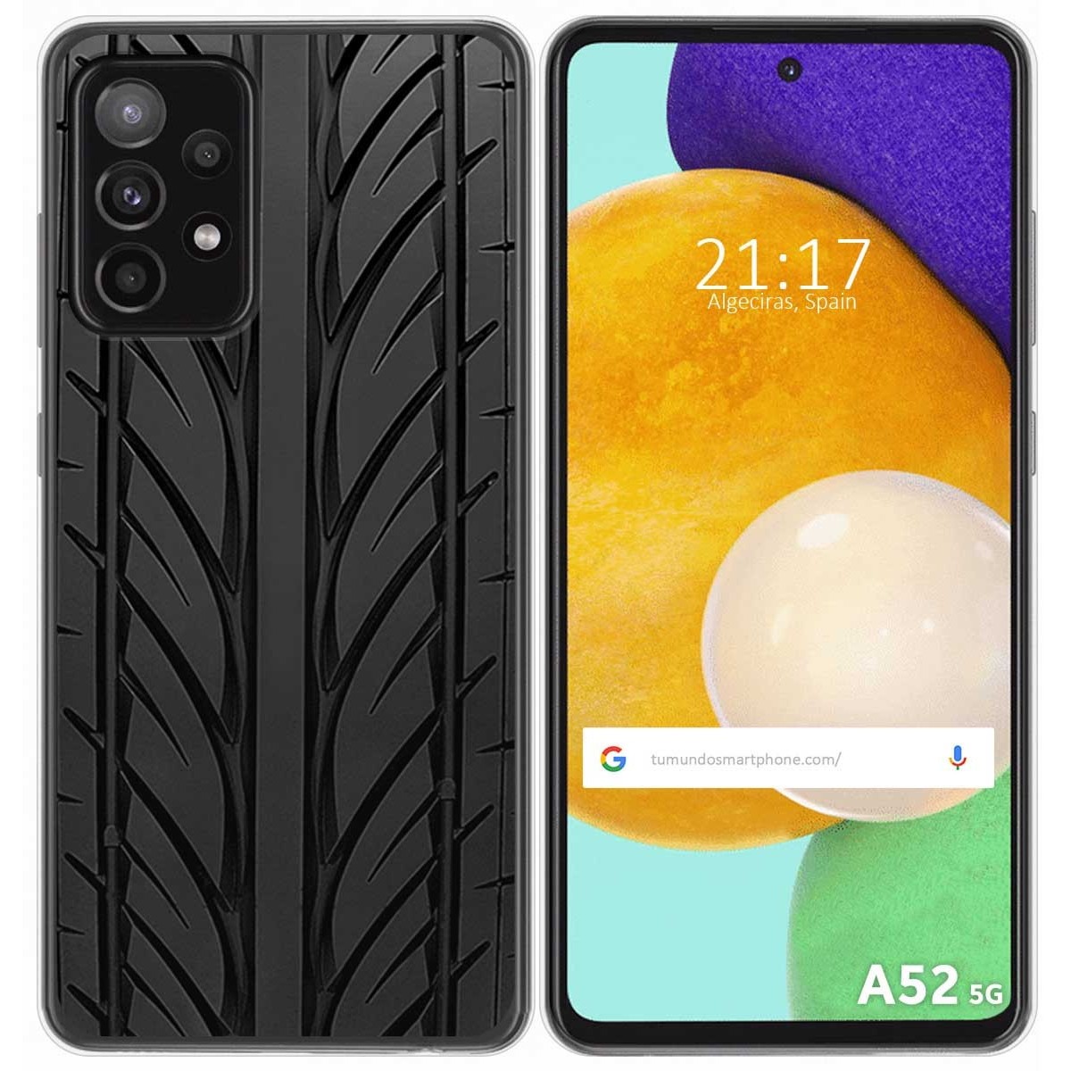 Funda Gel Tpu para Samsung Galaxy A52 / A52 5G / A52s 5G diseño Neumatico Dibujos