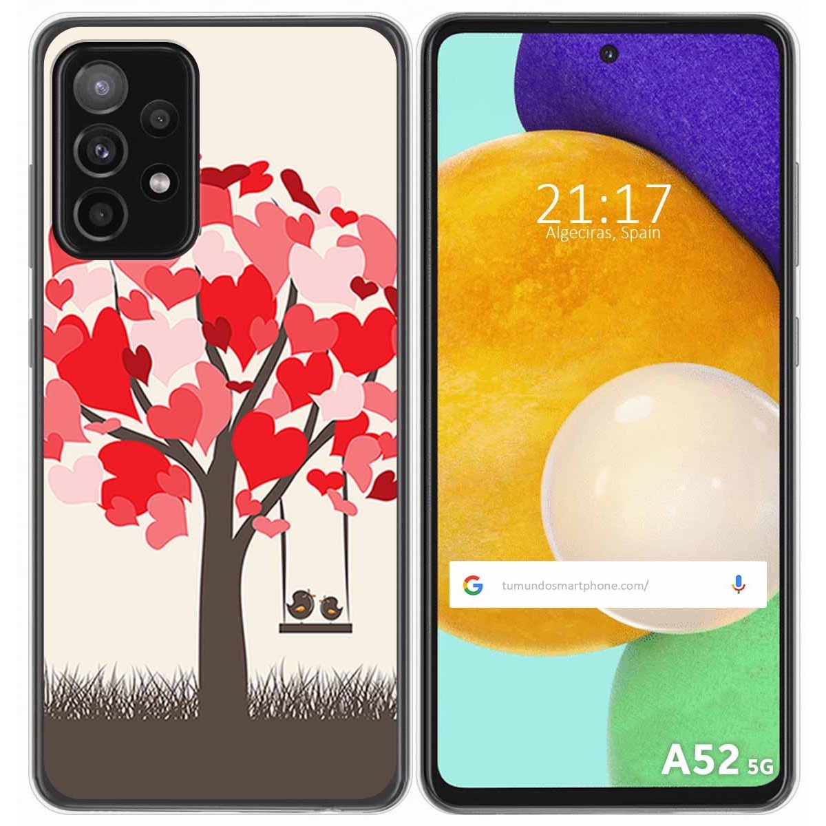 Funda Gel Tpu para Samsung Galaxy A52 / A52 5G / A52s 5G diseño Pajaritos Dibujos