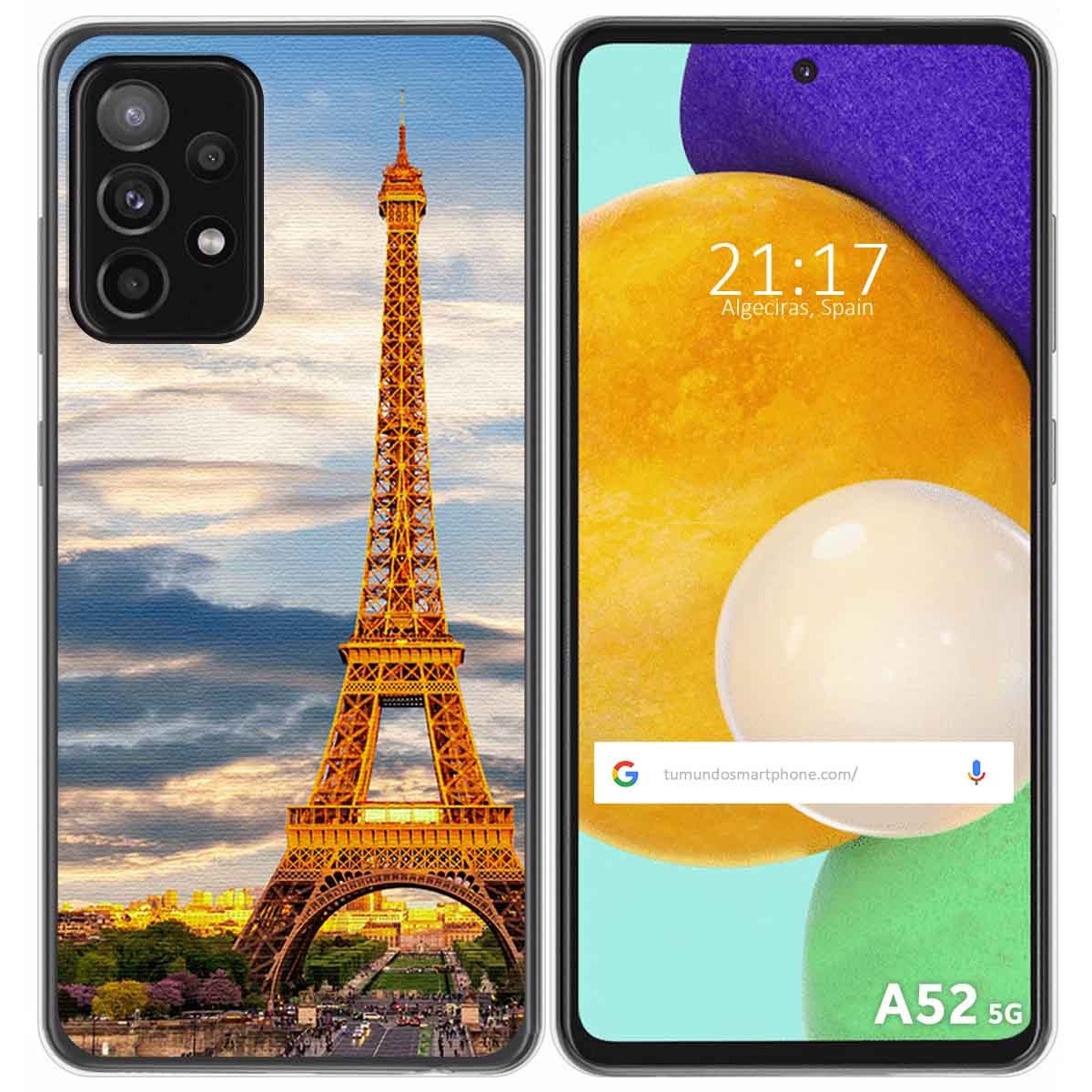 Funda Gel Tpu para Samsung Galaxy A52 / A52 5G / A52s 5G diseño Paris Dibujos