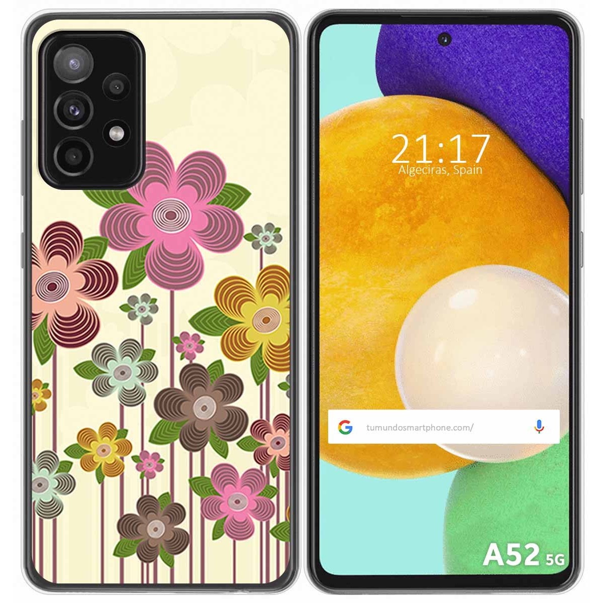 Funda Gel Tpu para Samsung Galaxy A52 / A52 5G / A52s 5G diseño Primavera En Flor Dibujos