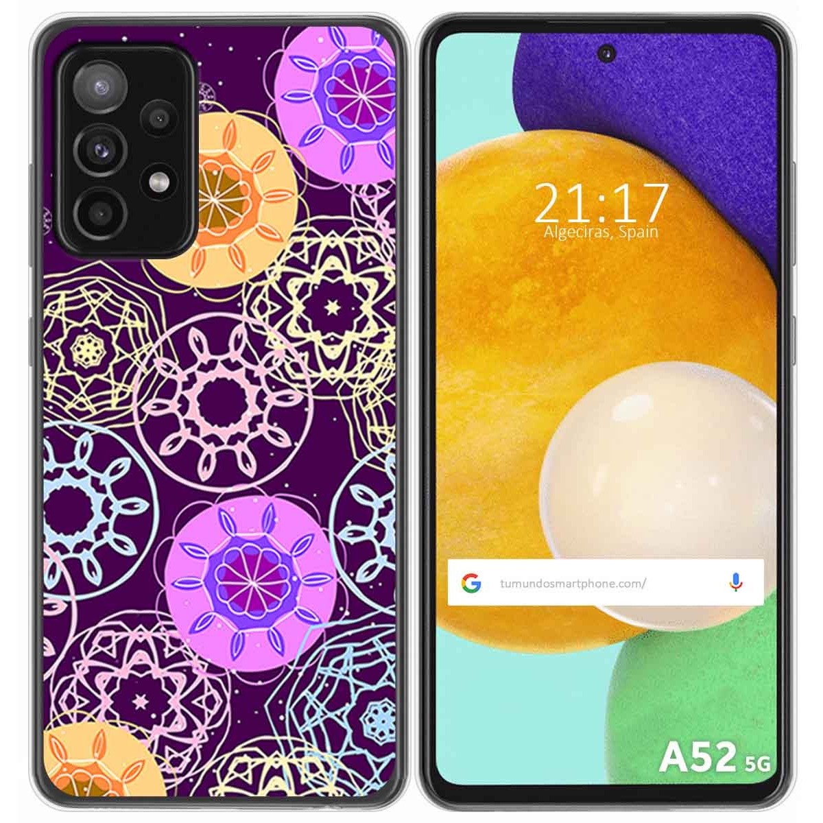 Funda Gel Tpu para Samsung Galaxy A52 / A52 5G / A52s 5G diseño Radial Dibujos