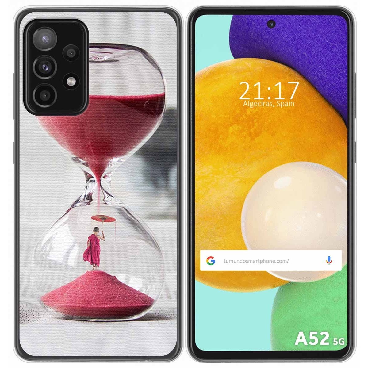 Funda Gel Tpu para Samsung Galaxy A52 / A52 5G / A52s 5G diseño Reloj Dibujos