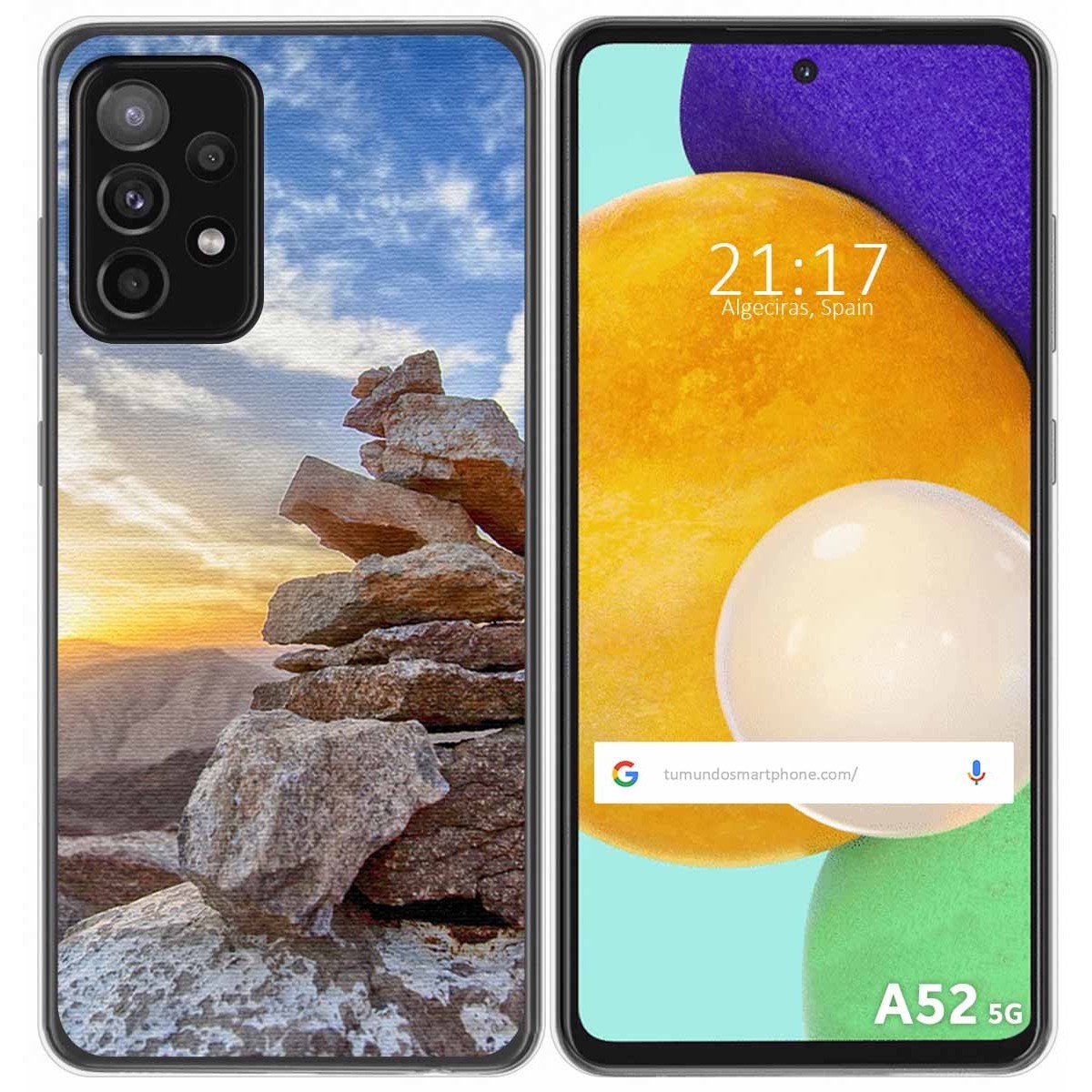 Funda Gel Tpu para Samsung Galaxy A52 / A52 5G / A52s 5G diseño Sunset Dibujos