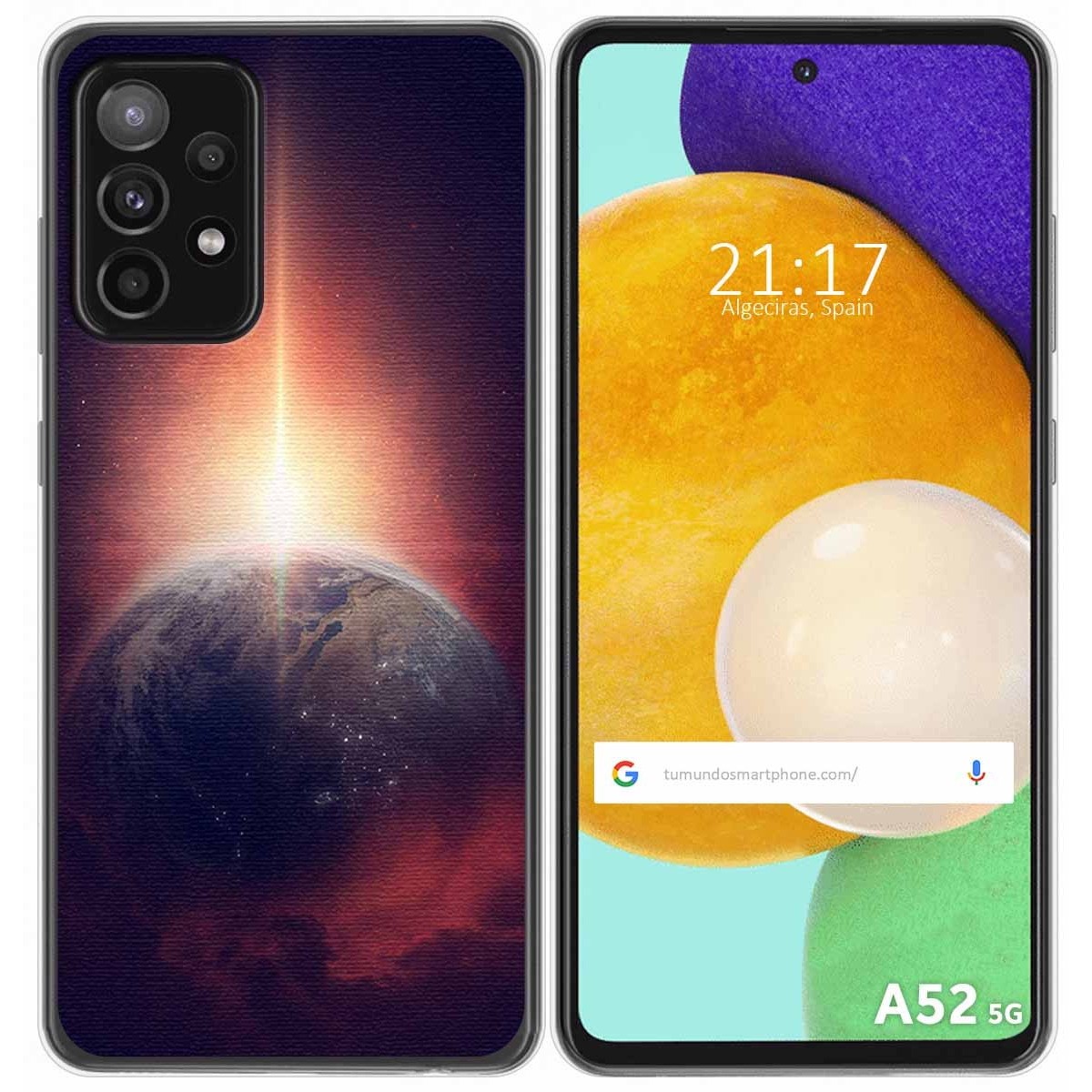 Funda Gel Tpu para Samsung Galaxy A52 / A52 5G / A52s 5G diseño Tierra Dibujos