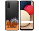 Funda Gel Transparente para Samsung Galaxy A02s diseño Bufalo Dibujos