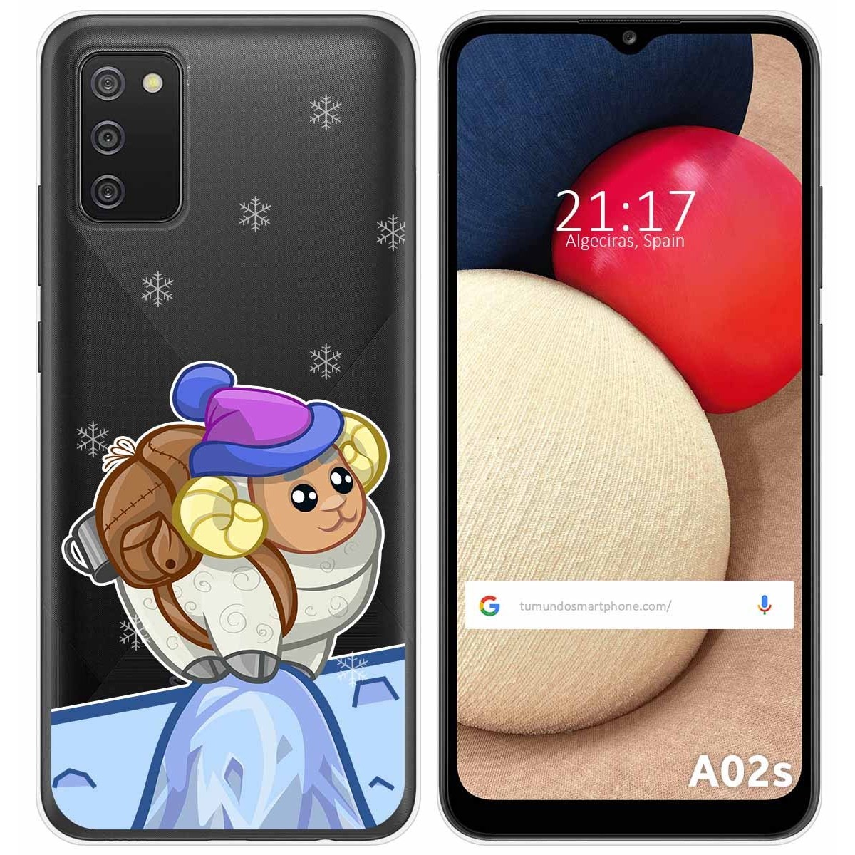 Funda Gel Transparente para Samsung Galaxy A02s diseño Cabra Dibujos