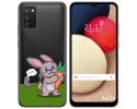 Funda Gel Transparente para Samsung Galaxy A02s diseño Conejo Dibujos