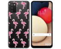 Funda Gel Transparente para Samsung Galaxy A02s diseño Flamenco Dibujos