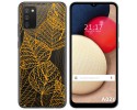 Funda Gel Transparente para Samsung Galaxy A02s diseño Hojas Dibujos