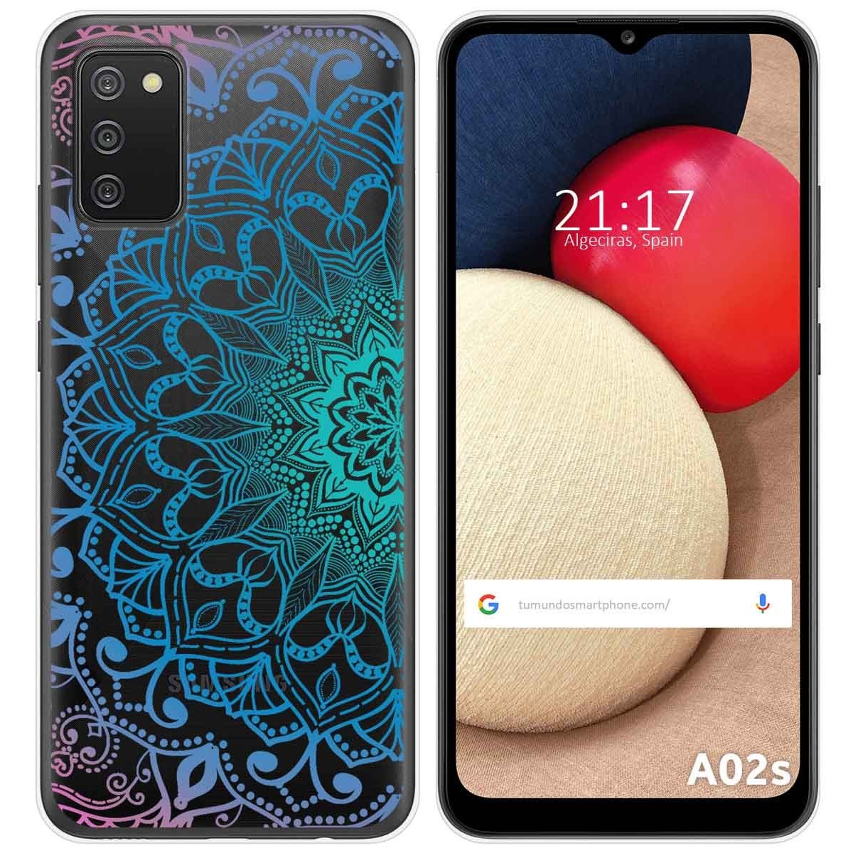 Funda Gel Transparente para Samsung Galaxy A02s diseño Mandala Dibujos