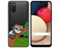 Funda Gel Transparente para Samsung Galaxy A02s diseño Panda Dibujos