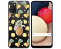 Funda Gel Transparente para Samsung Galaxy A02s diseño Piña Dibujos
