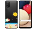 Funda Gel Transparente para Samsung Galaxy A02s diseño Playa Dibujos