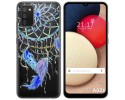 Funda Gel Transparente para Samsung Galaxy A02s diseño Plumas Dibujos