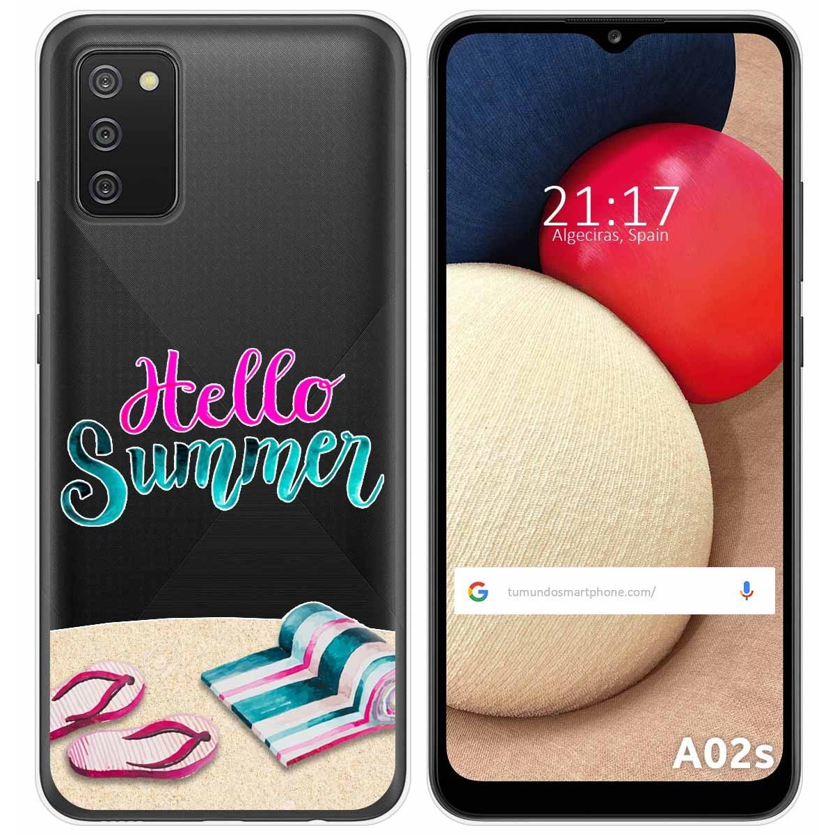 Funda Gel Transparente para Samsung Galaxy A02s diseño Summer Dibujos