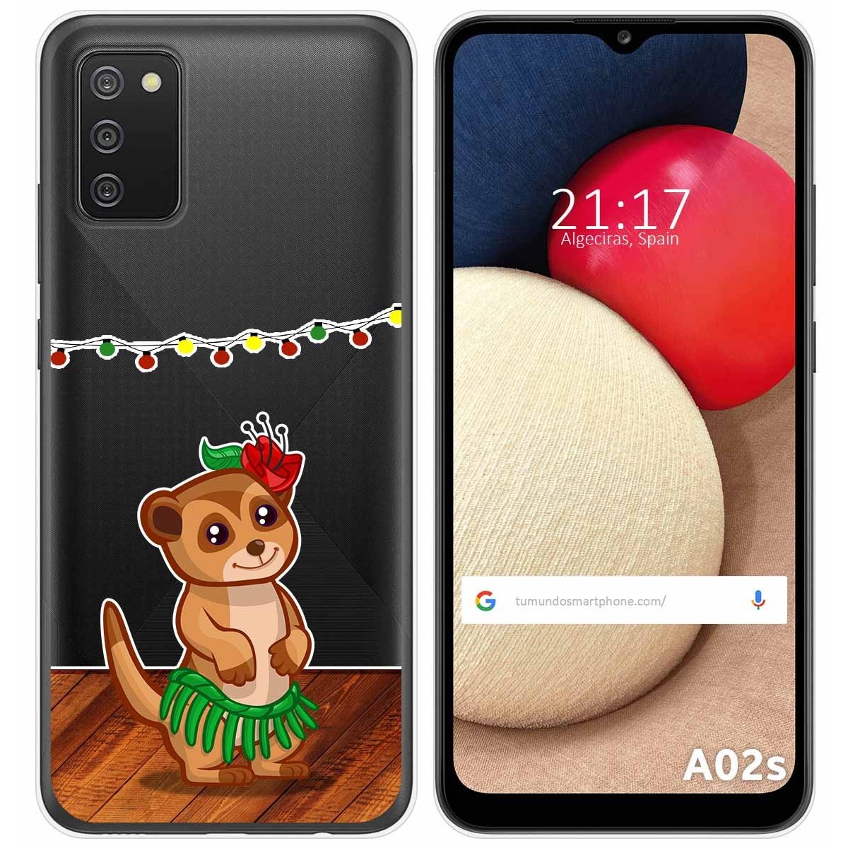 Funda Gel Transparente para Samsung Galaxy A02s diseño Suricata Dibujos