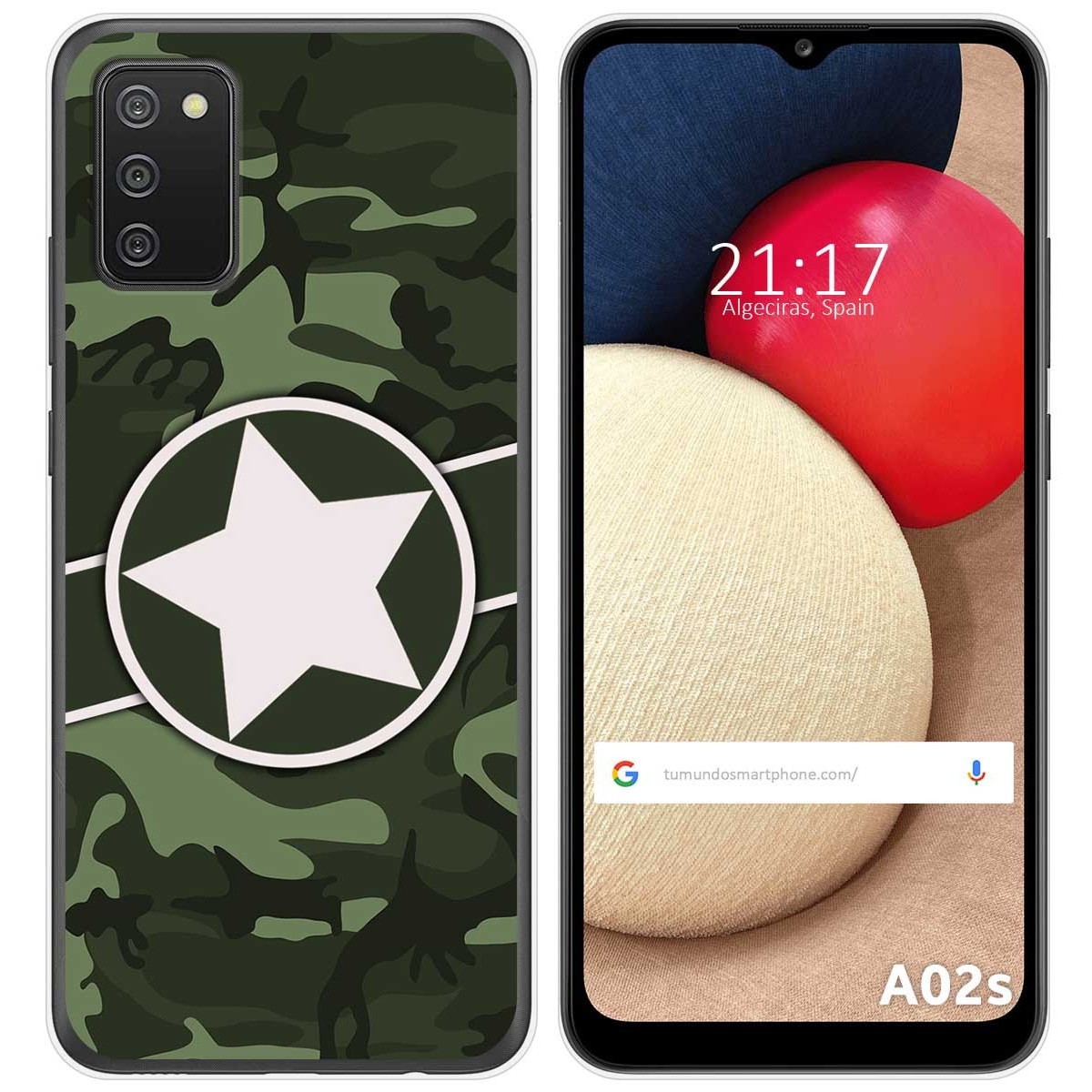 Funda Gel Tpu para Samsung Galaxy A02s diseño Camuflaje 01 Dibujos