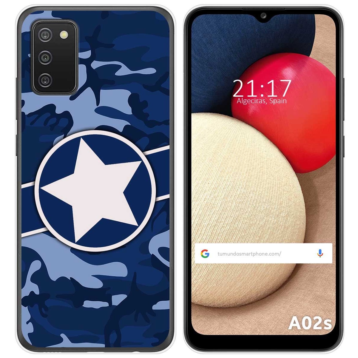 Funda Gel Tpu para Samsung Galaxy A02s diseño Camuflaje 03 Dibujos