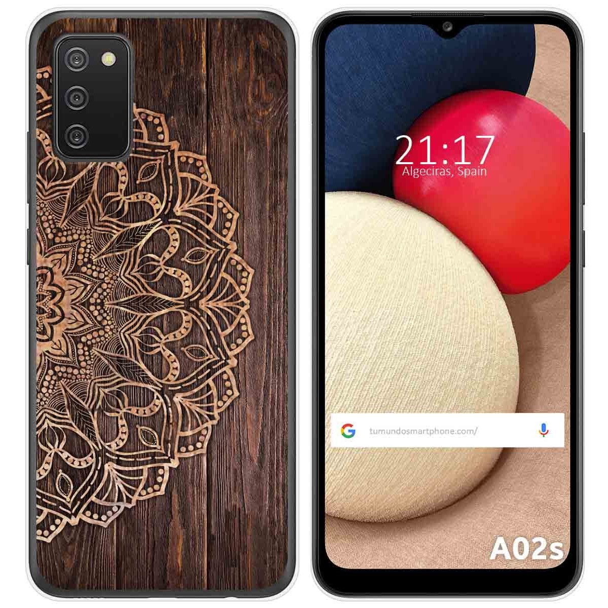 Funda Gel Tpu para Samsung Galaxy A02s diseño Madera 06 Dibujos