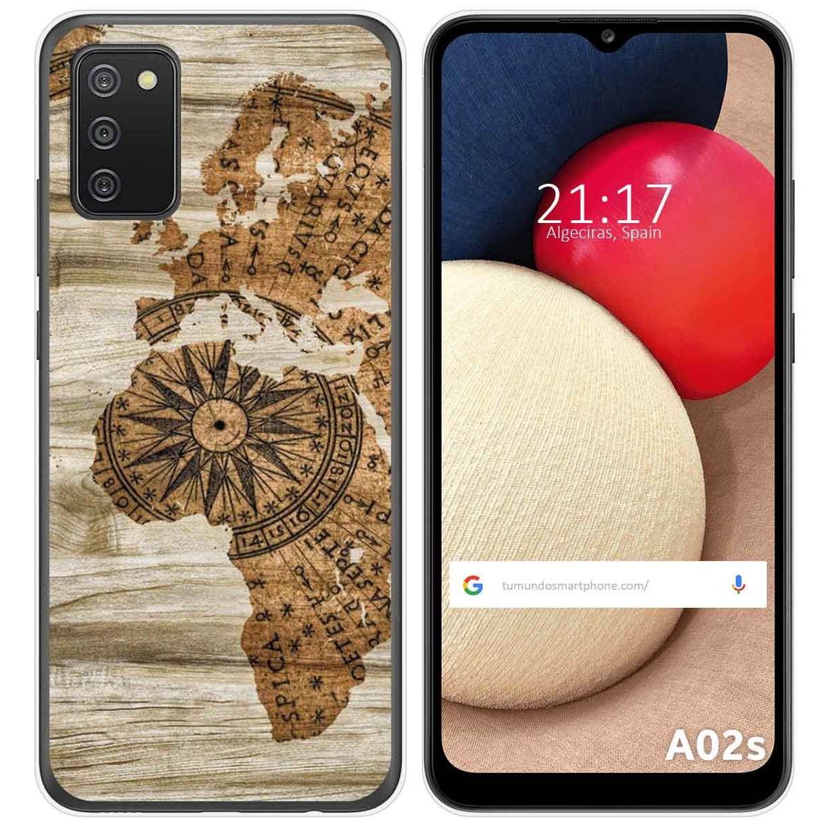 Funda Gel Tpu para Samsung Galaxy A02s diseño Madera 07 Dibujos