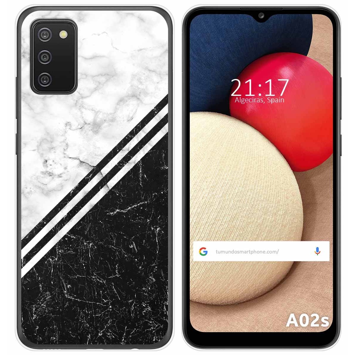 Funda Gel Tpu para Samsung Galaxy A02s diseño Mármol 01 Dibujos