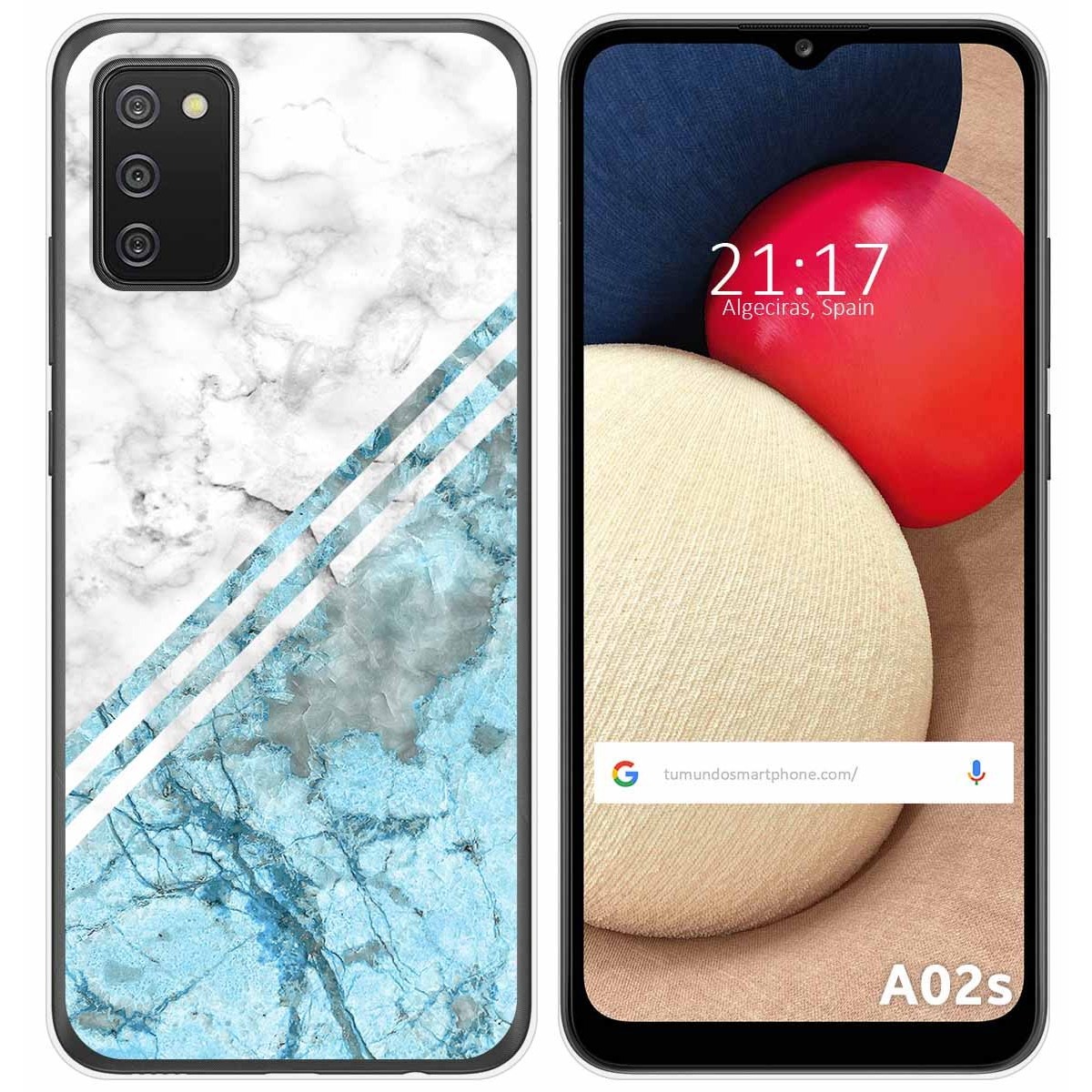 Funda Gel Tpu para Samsung Galaxy A02s diseño Mármol 02 Dibujos