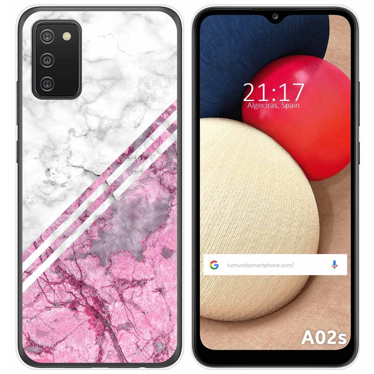 Funda Gel Tpu para Samsung Galaxy A02s diseño Mármol 03 Dibujos