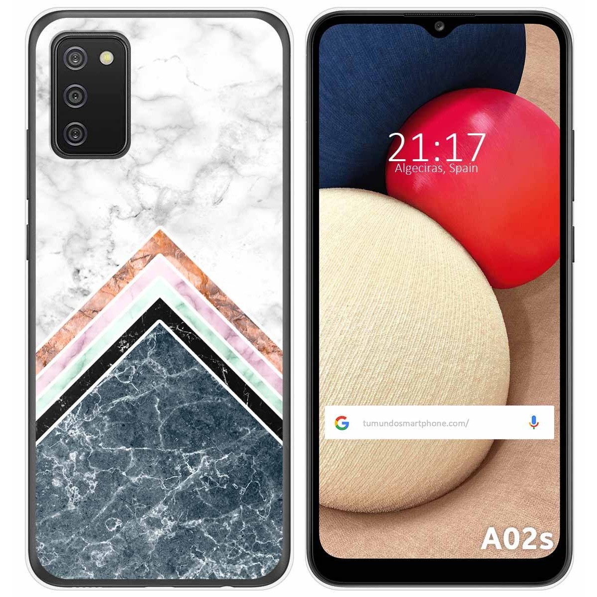Funda Gel Tpu para Samsung Galaxy A02s diseño Mármol 05 Dibujos